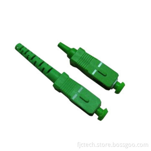 SC/APC Green Color Fiber-optic Connector, Easy to Assemble